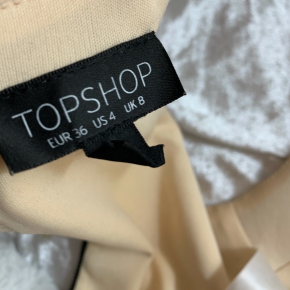 TOPSHOP crop top size 4 cream and black - Picture 4 of 8